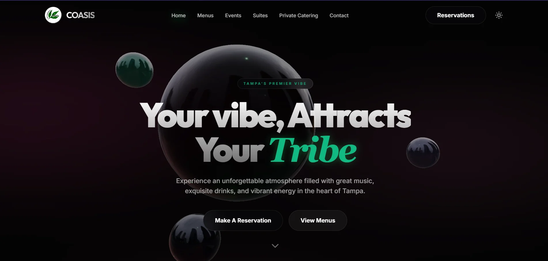 Coasis website by Crayora