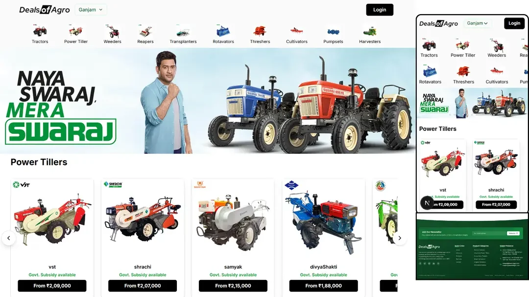 DealsOfAgro website by Crayora