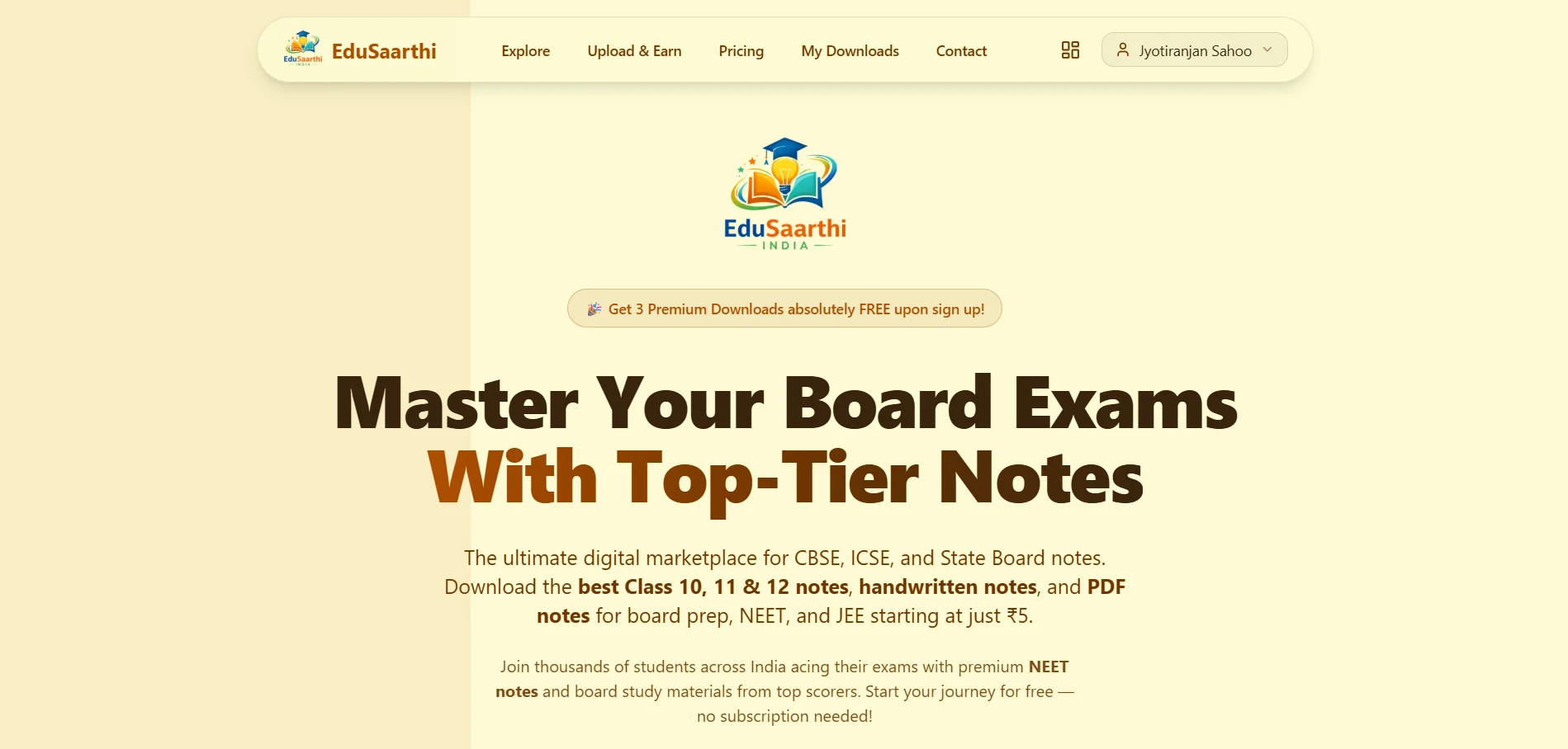 EduSaarthi India website by Crayora