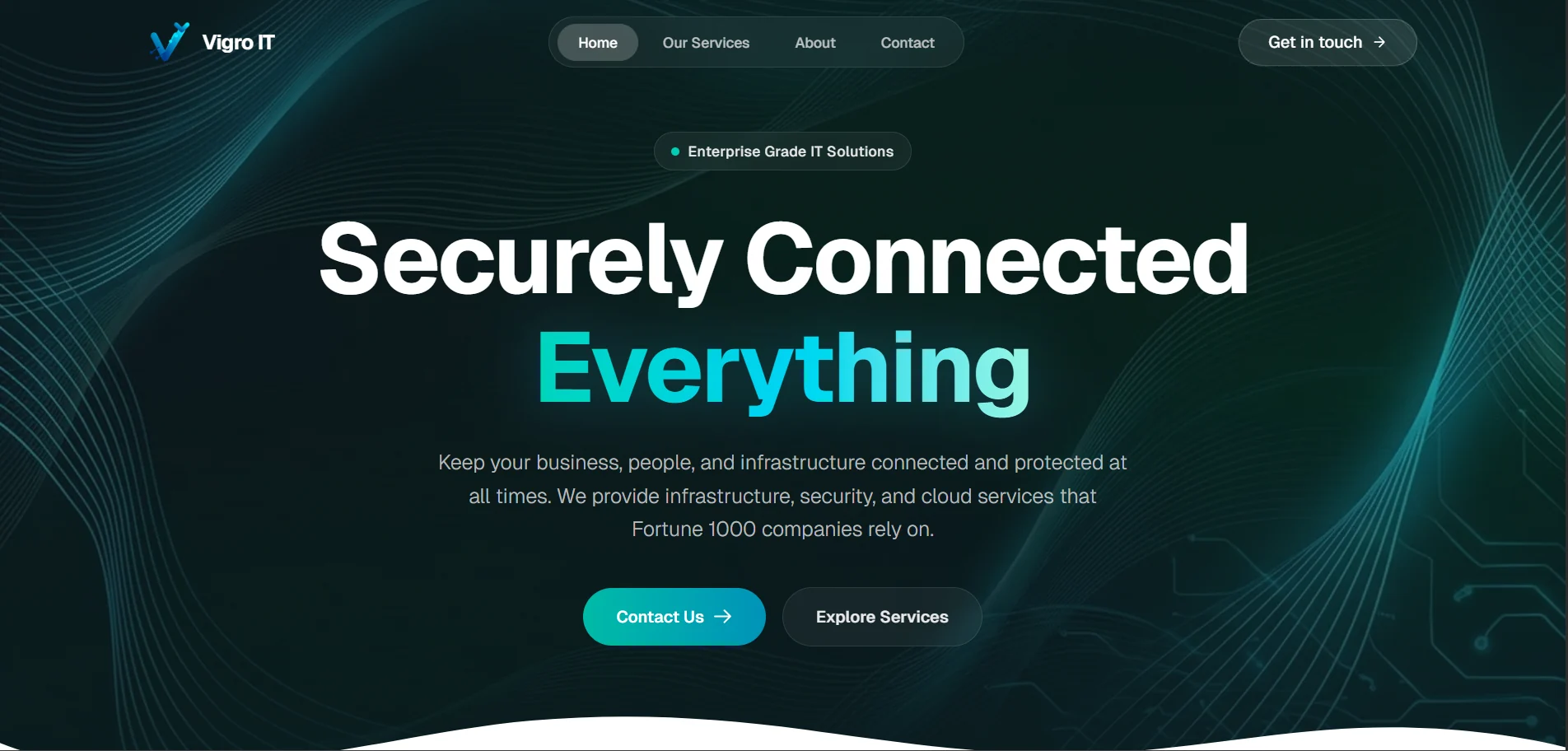Vigro IT website by Crayora