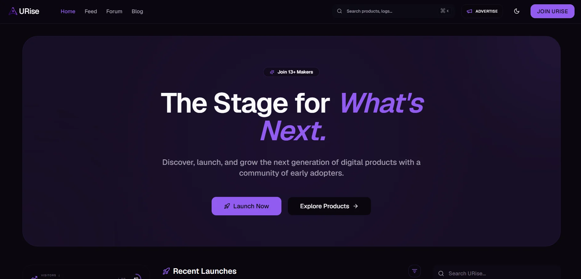 U Rise website designed and built by Crayora
